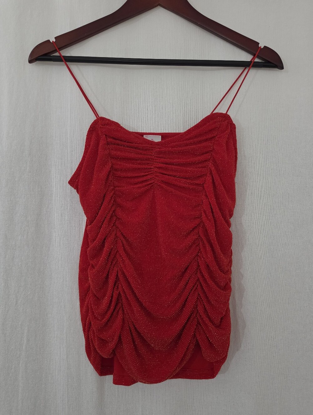 No Boundaries Ruched Tank in Red and Silver  Girl's Size M